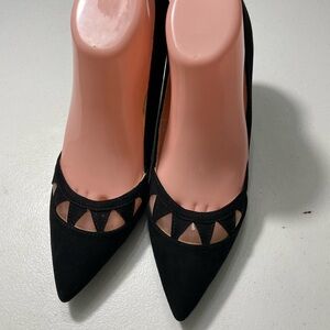 Marc Fisher Black Mesh Detail Heels Size 9.5M SB-AN